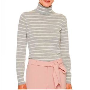 Banana Republic striped turtleneck long sleeve Merino Wool lightweight sweater-M